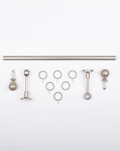 Görseli Galeri görüntüleyiciye yükleyin, Aura 25 mm Alüminyum Perde Rustiği Seti (Siyah/Beyaz/Mat Krom)