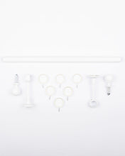 Görseli Galeri görüntüleyiciye yükleyin, Aura 25 mm Alüminyum Perde Rustiği Seti (Siyah/Beyaz/Mat Krom)