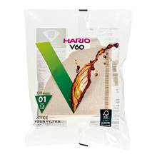 Görseli Galeri görüntüleyiciye yükleyin, Hario V60 01 naturel filtre kağıdı, 100 adetlik paket