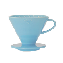 Görseli Galeri görüntüleyiciye yükleyin, Hario V60 02 Renkli Seramik Dripper — Açık Mavi