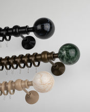 Görseli Galeri görüntüleyiciye yükleyin, Miramor 30 mm Alüminyum Perde Rustiği Seti (Siyah/Antik Pirinç/Vizon)