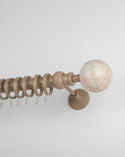 Görseli Galeri görüntüleyiciye yükleyin, Miramor 30 mm Alüminyum Perde Rustiği Seti (Siyah/Antik Pirinç/Vizon)