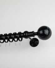 Görseli Galeri görüntüleyiciye yükleyin, Miramor 30 mm Alüminyum Perde Rustiği Seti (Siyah/Antik Pirinç/Vizon)