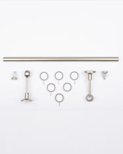 Görseli Galeri görüntüleyiciye yükleyin, Tapon 25 mm Alüminyum Perde Rustiği Seti (Siyah/Mat Krom)