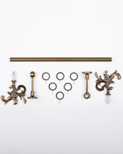 Görseli Galeri görüntüleyiciye yükleyin, Lauana 30 mm Antik Pirinç Perde Rustiği Seti
