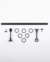 Görseli Galeri görüntüleyiciye yükleyin, Tapon 25 mm Alüminyum Perde Rustiği Seti (Siyah/Mat Krom)