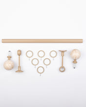 Görseli Galeri görüntüleyiciye yükleyin, Miramor 30 mm Alüminyum Perde Rustiği Seti (Siyah/Antik Pirinç/Vizon)