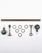 Görseli Galeri görüntüleyiciye yükleyin, Miramor 30 mm Alüminyum Perde Rustiği Seti (Siyah/Antik Pirinç/Vizon)