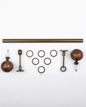 Görseli Galeri görüntüleyiciye yükleyin, Desombre 30 mm Antik Pirinç Perde Çubuğu Seti