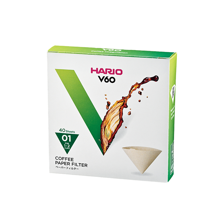 Hario V60 01 naturel filtre kağıdı, 40 adetlik paket