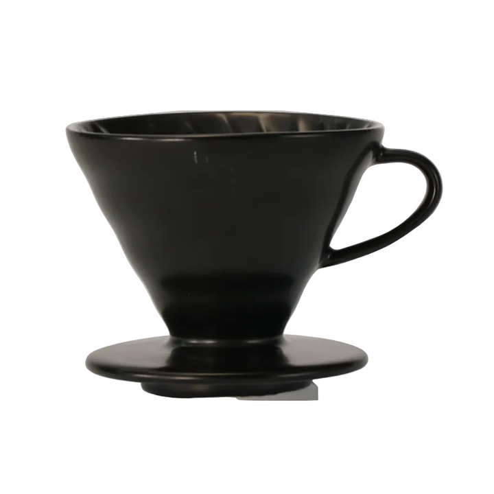 Hario V60 02 Renkli Seramik Dripper — Mat Siyah